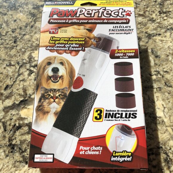 Bell + Howell PawPerfect Pet Nail Groomer Gentle Painless 3 Grooming Rollers CN - Picture 8 of 8